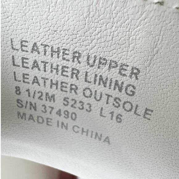 Tory Burch Gigi Two Band White Leather Block Heel Slingback Sandals Size 8.5 NWB - Picture 7 of 16